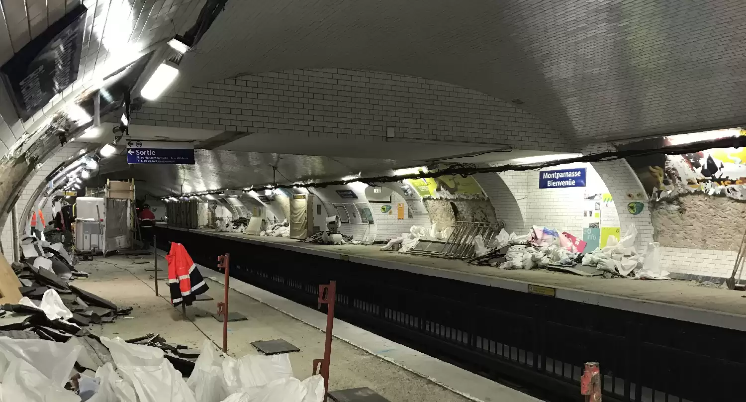 paris métro béton rapide en sacs