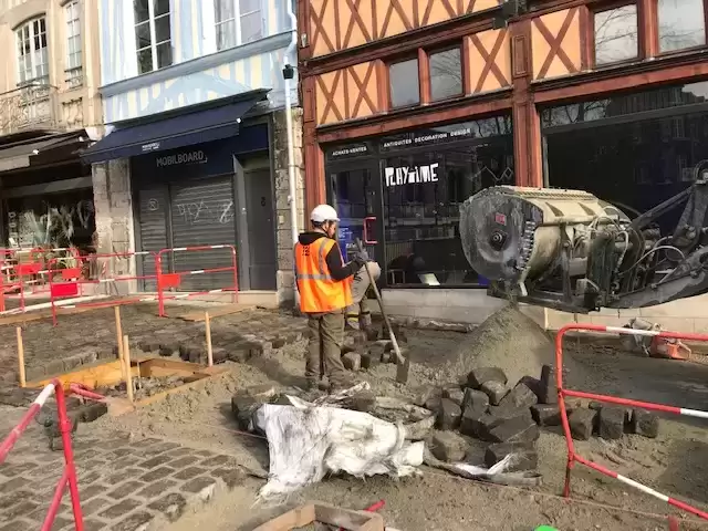 rouen pavage mortiers saint maclou